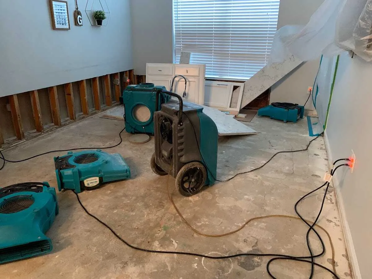 Dehumidifier in flood-cut room for Water Extraction & Removal in Broadview